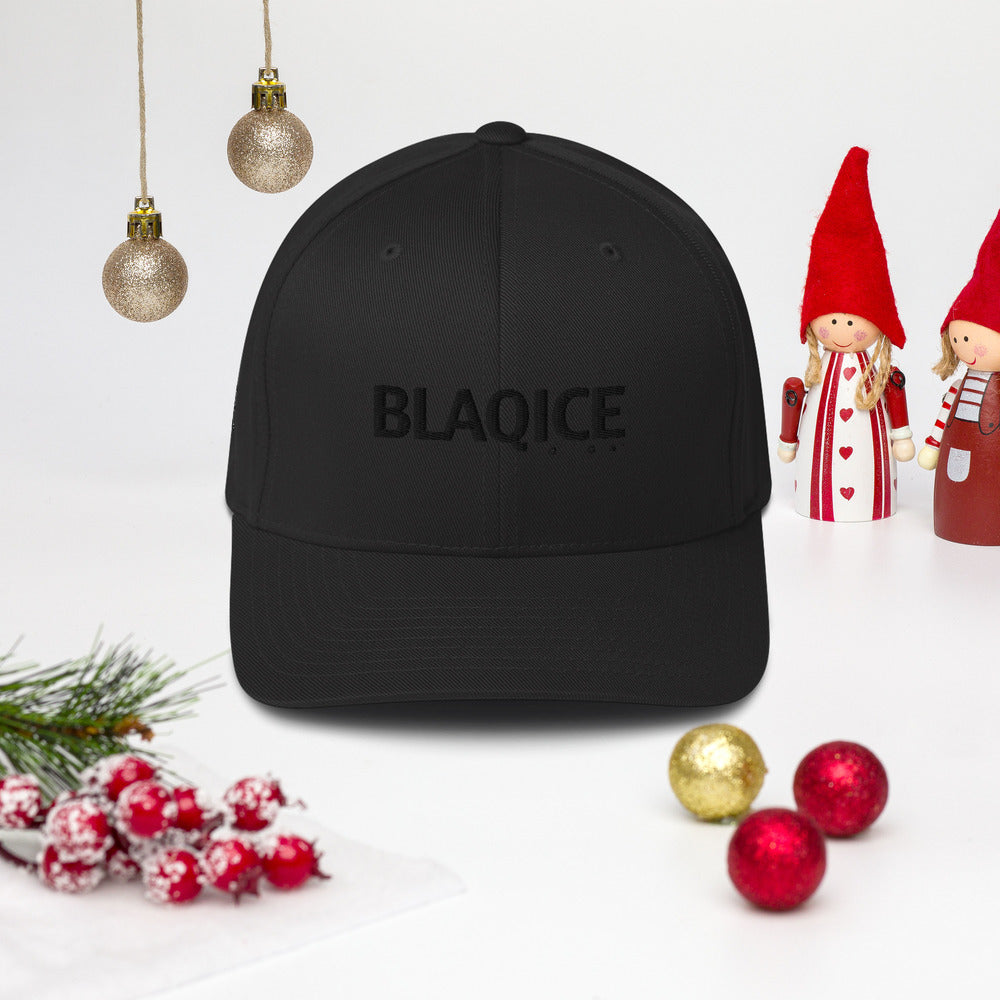 Blaqice Structured Twill Cap Blk Logo