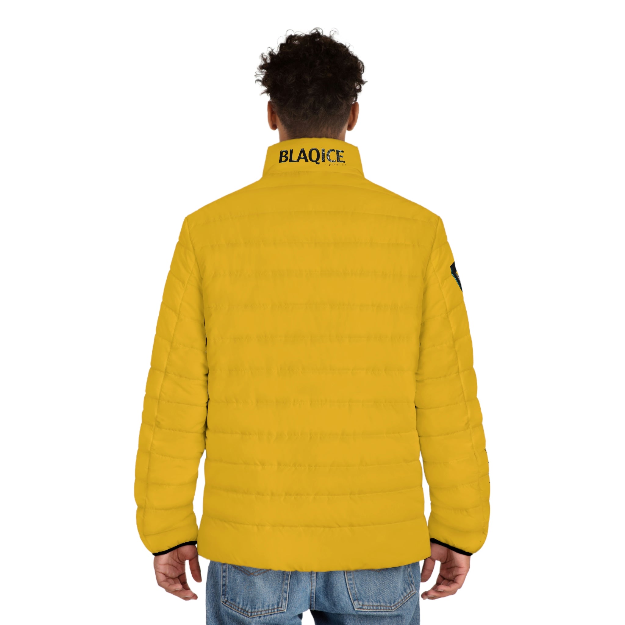 Blaqice Apparel Men's Puffer Jacket Yellow